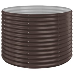 vidaXL Hochbeet Pulverbeschichteter Stahl 100x100x68 cm Braun