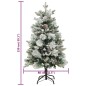 vidaXL Weihnachtsbaum mit LEDs & Zapfen Beschneit 150 cm PVC & PE vidaXL Weihnachtsbaum mit LEDs & Zapfen Beschneit 150 cm PVC & PE
