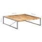 vidaXL Couchtisch 140x140x40 cm Raues Mangoholz