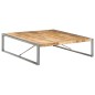 vidaXL Couchtisch 140x140x40 cm Raues Mangoholz
