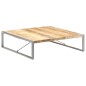 vidaXL Couchtisch 140x140x40 cm Raues Mangoholz