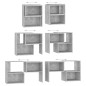 vidaXL TV-Schrank Betongrau 104x30x52cm Holzwerkstoff vidaXL TV-Schrank Betongrau 104x30x52cm Holzwerkstoff