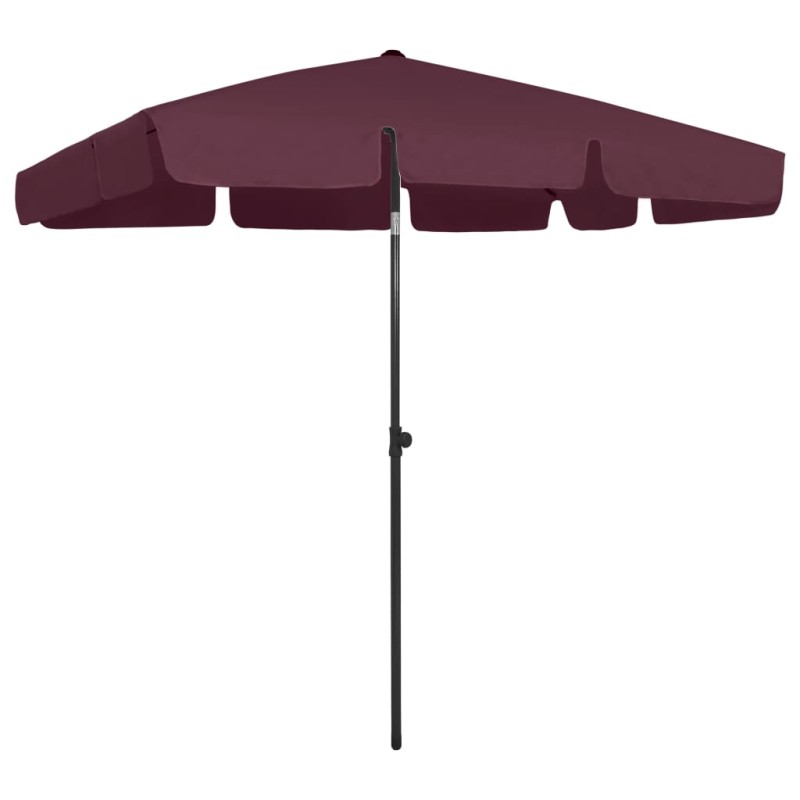 vidaXL Strandschirm Bordeauxrot 200x125 cm vidaXL Strandschirm Bordeauxrot 200x125 cm