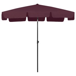 vidaXL Strandschirm Bordeauxrot 200x125 cm