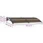 vidaXL Vordach Schwarz 200x100 cm PC vidaXL Vordach Schwarz 200x100 cm PC