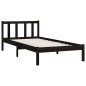vidaXL Massivholzbett Schwarz Kiefer 100x200 cm vidaXL Massivholzbett Schwarz Kiefer 100x200 cm