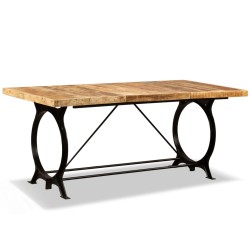 vidaXL Esszimmertisch Raues Mangoholz Massiv 180 cm