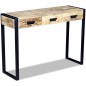 vidaXL Konsolentisch mit 3 Schubladen Mangoholz Massiv 110x35x78 cm vidaXL Konsolentisch mit 3 Schubladen Mangoholz Massiv 110x35x78 cm