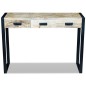 vidaXL Konsolentisch mit 3 Schubladen Mangoholz Massiv 110x35x78 cm vidaXL Konsolentisch mit 3 Schubladen Mangoholz Massiv 110x35x78 cm