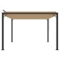 vidaXL Pavillon mit Lamellendach 3x3 m Taupe Stoff und Aluminium vidaXL Pavillon mit Lamellendach 3x3 m Taupe Stoff und Aluminium