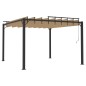 vidaXL Pavillon mit Lamellendach 3x3 m Taupe Stoff und Aluminium vidaXL Pavillon mit Lamellendach 3x3 m Taupe Stoff und Aluminium