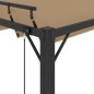 vidaXL Pavillon mit Lamellendach 3x3 m Taupe Stoff und Aluminium vidaXL Pavillon mit Lamellendach 3x3 m Taupe Stoff und Aluminium
