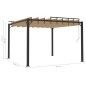 vidaXL Pavillon mit Lamellendach 3x3 m Taupe Stoff und Aluminium vidaXL Pavillon mit Lamellendach 3x3 m Taupe Stoff und Aluminium