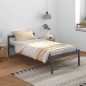 vidaXL Massivholzbett Grau Kiefer 100x200 cm vidaXL Massivholzbett Grau Kiefer 100x200 cm