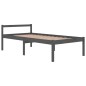 vidaXL Massivholzbett Grau Kiefer 100x200 cm vidaXL Massivholzbett Grau Kiefer 100x200 cm