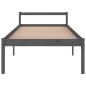 vidaXL Massivholzbett Grau Kiefer 100x200 cm vidaXL Massivholzbett Grau Kiefer 100x200 cm