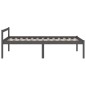 vidaXL Massivholzbett Grau Kiefer 100x200 cm vidaXL Massivholzbett Grau Kiefer 100x200 cm