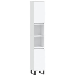 vidaXL Badschrank Weiß 30x30x190 cm Holzwerkstoff