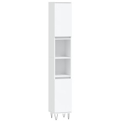 vidaXL Badschrank Weiß 30x30x190 cm Holzwerkstoff