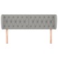 vidaXL Kopfteil mit Ohren Hellgrau 163x23x78/88 cm Stoff