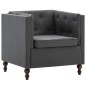 Chesterfield Sofa-Set 2-tlg. Stoffpolsterung Dunkelgrau Chesterfield Sofa-Set 2-tlg. Stoffpolsterung Dunkelgrau