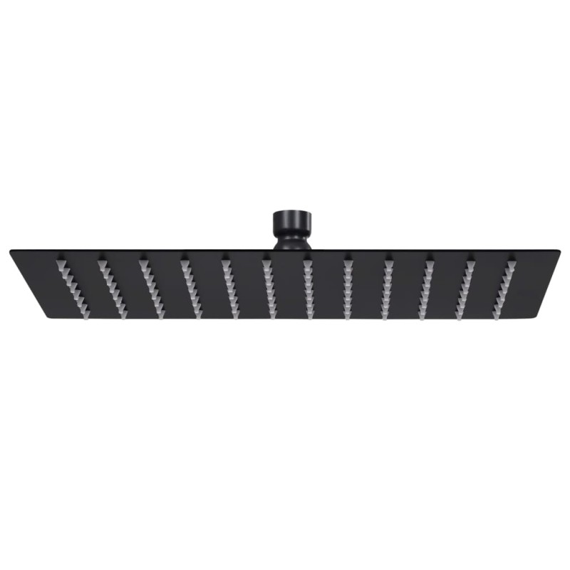 vidaXL Regenbrause Edelstahl 30x20 cm Rechteckig Schwarz vidaXL Regenbrause Edelstahl 30x20 cm Rechteckig Schwarz