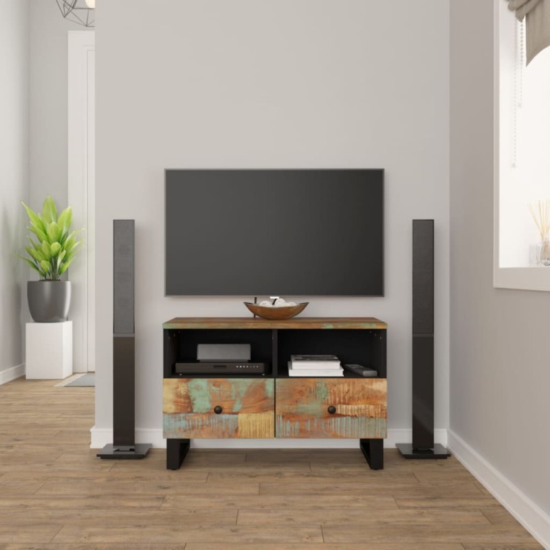 vidaXL TV-Schrank 70x33x46 cm Altholz Massiv vidaXL TV-Schrank 70x33x46 cm Altholz Massiv