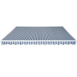 vidaXL Gelenkarmmarkise 450 cm Blau/Weiß