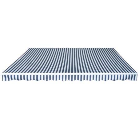 vidaXL Gelenkarmmarkise 450 cm Blau/Weiß