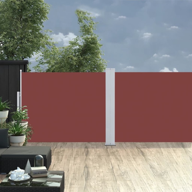 vidaXL Ausziehbare Seitenmarkise Braun 140 x 1000 cm vidaXL Ausziehbare Seitenmarkise Braun 140 x 1000 cm