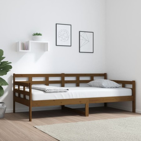 vidaXL Tagesbett Honigbraun Massivholz Kiefer 90x190 cm