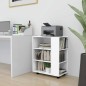 vidaXL Rollschrank Hochglanz-Weiß 60x35x75 cm Holzwerkstoff vidaXL Rollschrank Hochglanz-Weiß 60x35x75 cm Holzwerkstoff