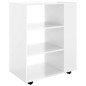 vidaXL Rollschrank Hochglanz-Weiß 60x35x75 cm Holzwerkstoff vidaXL Rollschrank Hochglanz-Weiß 60x35x75 cm Holzwerkstoff