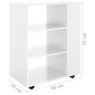 vidaXL Rollschrank Hochglanz-Weiß 60x35x75 cm Holzwerkstoff vidaXL Rollschrank Hochglanz-Weiß 60x35x75 cm Holzwerkstoff