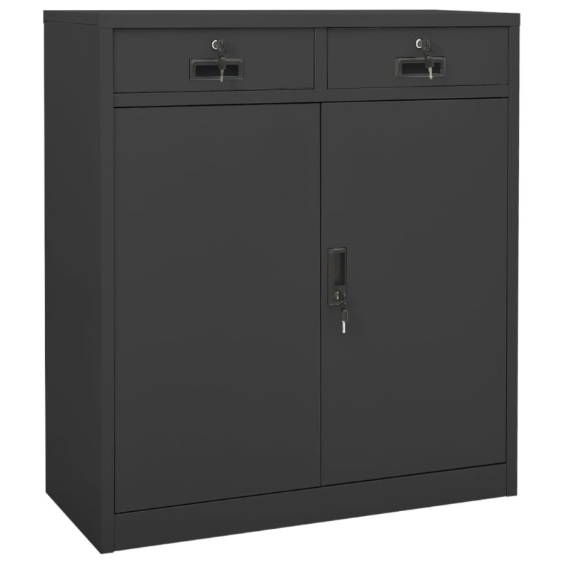 vidaXL Büroschrank Anthrazit 90x40x102 cm Stahl vidaXL Büroschrank Anthrazit 90x40x102 cm Stahl