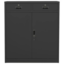 vidaXL Büroschrank Anthrazit 90x40x102 cm Stahl