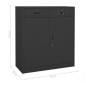 vidaXL Büroschrank Anthrazit 90x40x102 cm Stahl vidaXL Büroschrank Anthrazit 90x40x102 cm Stahl