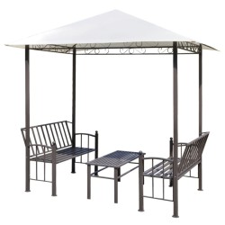 vidaXL Gartenpavillon mit Tisch und Bänken 2,5x1,5x2,4 m