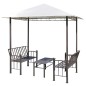 vidaXL Gartenpavillon mit Tisch und Bänken 2,5x1,5x2,4 m vidaXL Gartenpavillon mit Tisch und Bänken 2,5x1,5x2,4 m