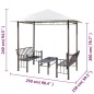 vidaXL Gartenpavillon mit Tisch und Bänken 2,5x1,5x2,4 m vidaXL Gartenpavillon mit Tisch und Bänken 2,5x1,5x2,4 m
