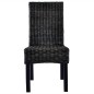 vidaXL Esszimmerstühle 4 Stk. Schwarz Kubu Rattan und Mangoholz vidaXL Esszimmerstühle 4 Stk. Schwarz Kubu Rattan und Mangoholz