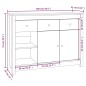 vidaXL Sideboard Honigbraun 100x35x74 cm Massivholz Kiefer vidaXL Sideboard Honigbraun 100x35x74 cm Massivholz Kiefer