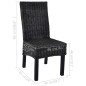 vidaXL Esszimmerstühle 4 Stk. Schwarz Kubu Rattan und Mangoholz vidaXL Esszimmerstühle 4 Stk. Schwarz Kubu Rattan und Mangoholz