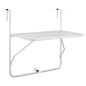vidaXL Balkontisch Weiß 60x40 cm Stahl vidaXL Balkontisch Weiß 60x40 cm Stahl