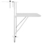 vidaXL Balkontisch Weiß 60x40 cm Stahl vidaXL Balkontisch Weiß 60x40 cm Stahl
