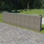 vidaXL Gabionenwand mit Abdeckung Verzinkter Stahl 600×30×150 cm vidaXL Gabionenwand mit Abdeckung Verzinkter Stahl 600×30×150 cm