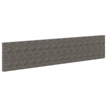 vidaXL Gabionenwand mit Abdeckung Verzinkter Stahl 900x30x200 cm