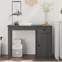 vidaXL Schreibtisch Grau 100x50x75 cm Massivholz Kiefer