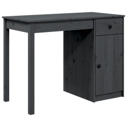 vidaXL Schreibtisch Grau 100x50x75 cm Massivholz Kiefer