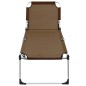 vidaXL Senioren-Sonnenliege Extra Hoch Klappbar Braun Aluminium vidaXL Senioren-Sonnenliege Extra Hoch Klappbar Braun Aluminium
